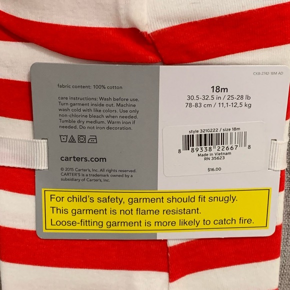 Carters Christmas 2-piece Snug Fit Cotton PJs - Picture 2 of 3